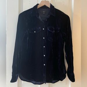 JCrew womens velvet blouse
